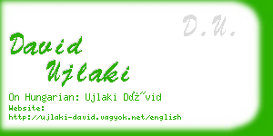 david ujlaki business card